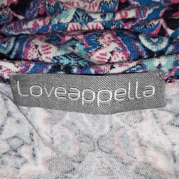 Loveappella Size L * Pink Navy Aqua * Pit to Pit 35" Bodice is lined * - Picture 3 of 8